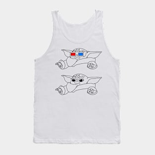 Alien wearing 3D glasses (2) Tank Top